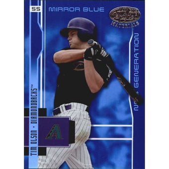 2003 Leaf Certified Materials Mirror Blue #219 Tim Olson NG