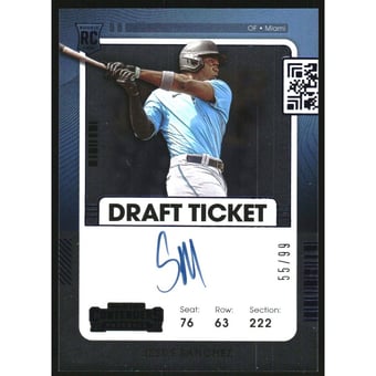 2021 Panini Contenders Draft Ticket Blue #124 Jesus Sanchez AU/99