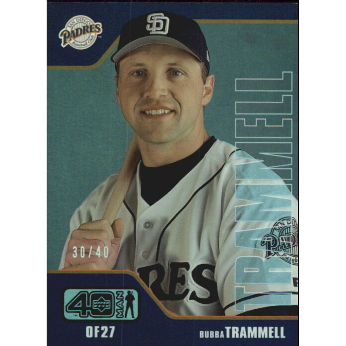 2002 Upper Deck 40-Man Electric Rainbow #856 Bubba Trammell. rookie card picture