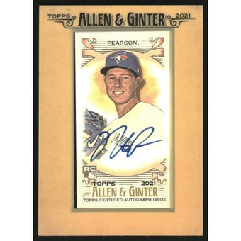 2021 Topps Allen and Ginter Framed Mini Autographs #FMANP Nate Pearson