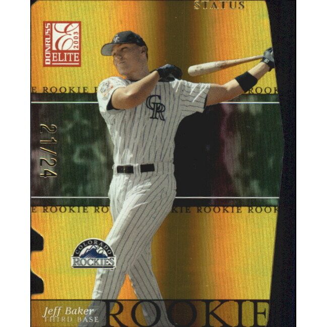 2003 Donruss Elite Status Gold #187 Jeff Baker ROO. rookie card picture