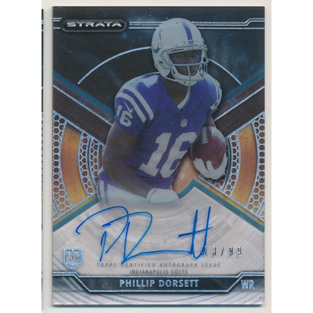 2015 Topps Strata Autographs Blue #SAPD Phillip Dorsett. rookie card picture
