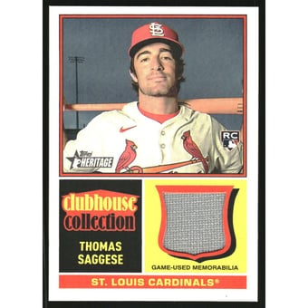 2025 Topps Heritage Clubhouse Collection Relics #CCRTS Thomas Saggese HN