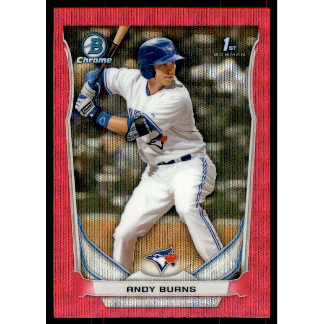 2014 Bowman Chrome Prospects Series 2 Pink Wave Refractors #BCP22 Andy Burns. rookie card picture