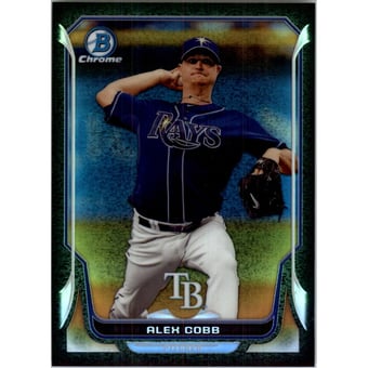 2014 Bowman Chrome Black Static Refractors #105 Alex Cobb