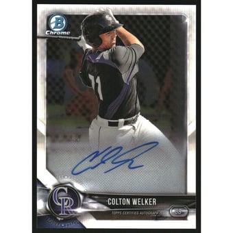 2018 Bowman Chrome Prospect Autographs #CPACW Colton Welker
