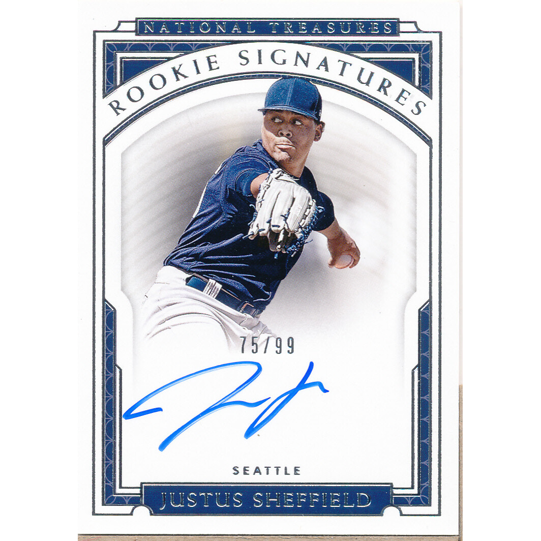2019 Panini National Treasures Rookie Signatures #17 Justus Sheffield