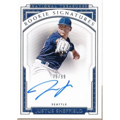 2019 Panini National Treasures Rookie Signatures #17 Justus Sheffield