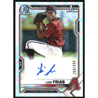 2021 Bowman Chrome Prospect Autographs Refractors #CPALF Luis Frias