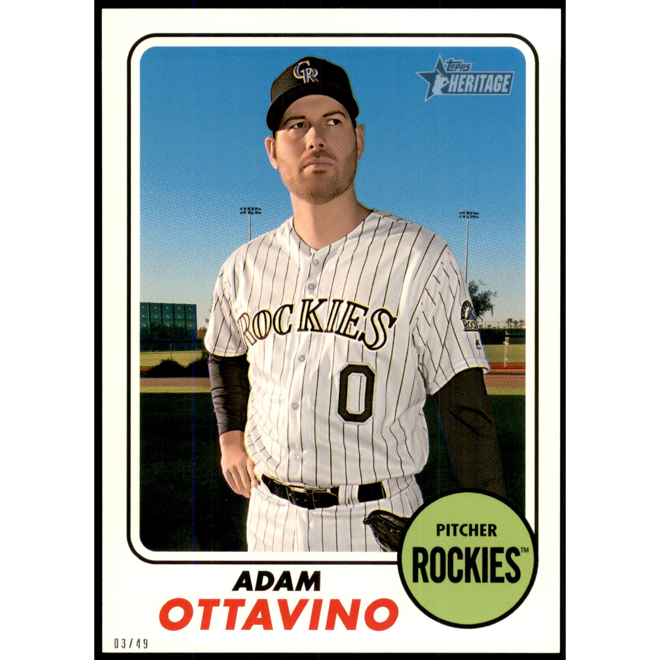 2017 Topps Heritage 5x7 #687 Adam Ottavino. rookie card picture
