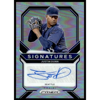 2021 Panini Prizm Signatures Prizms Silver #15 Justin Dunn