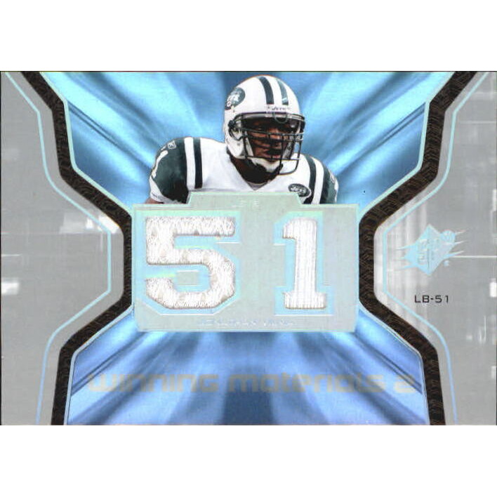 2007 SPx Winning Materials Jersey Number Dual #WMJV Jonathan Vilma