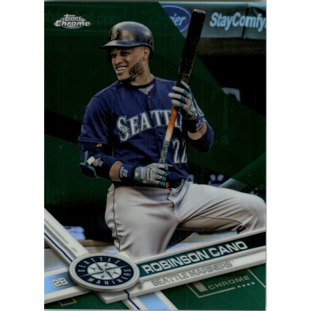 2017 Topps Chrome Green Refractors #90 Robinson Cano