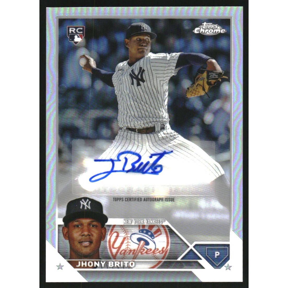 2023 Topps Chrome Update Autographs Refractors #ACJBR Jhony Brito