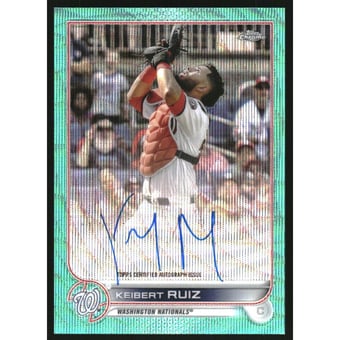 2022 Topps Chrome Veteran Autographs Aqua Wave Refractors #CVAKR Keibert Ruiz