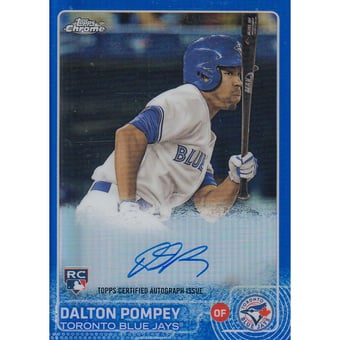 2015 Topps Chrome Rookie Autographs Blue Refractors #ARDP Dalton Pompey