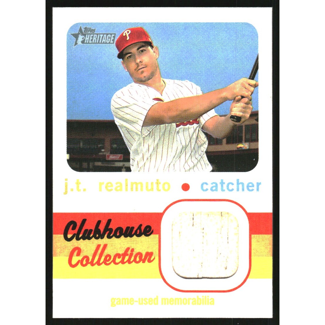 2020 Topps Heritage Clubhouse Collection Relics #CCRJRE J.T. Realmuto