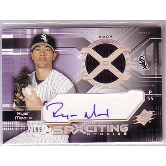 2004 SPx #195 Ryan Meaux AU JSY RC