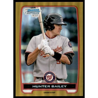 2012 Bowman Chrome Draft Draft Picks Gold Refractors #BDPP150 Hunter Bailey
