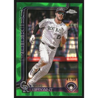 2025 Topps Chrome Green Lava Refractors #248 Kris Bryant