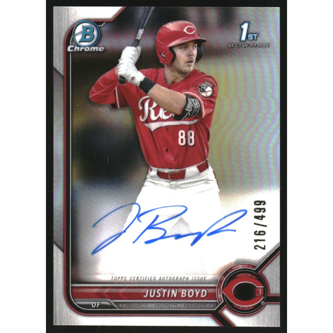2022 Bowman Chrome Draft Autographs Refractors #CDAJBD Justin Boyd