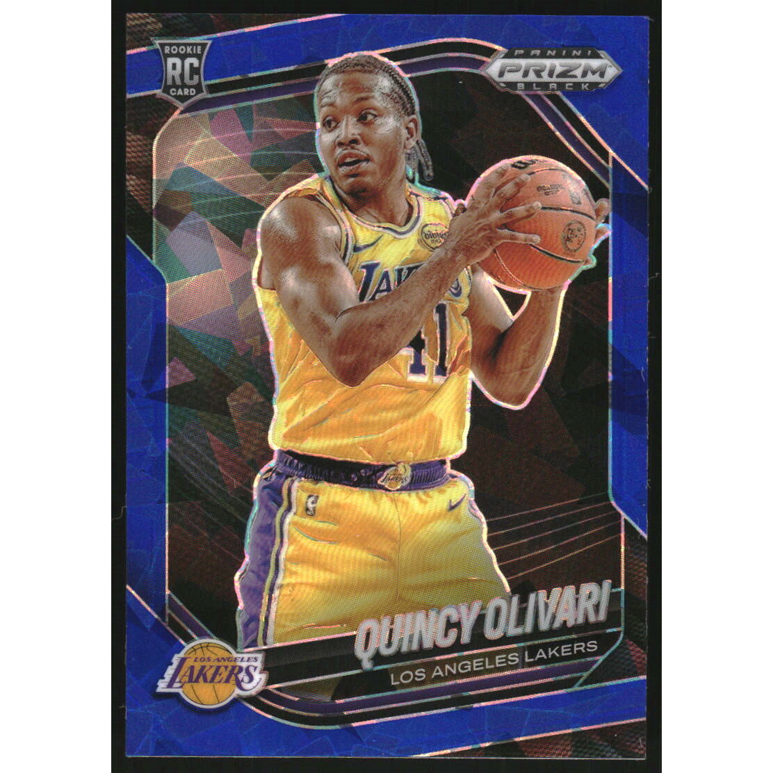2024-25 Panini Prizm Black Prizms Blue Ice #213 Quincy Olivari