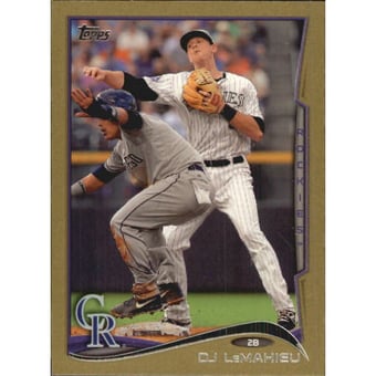 2014 Topps Mini Gold #476 DJ LeMahieu