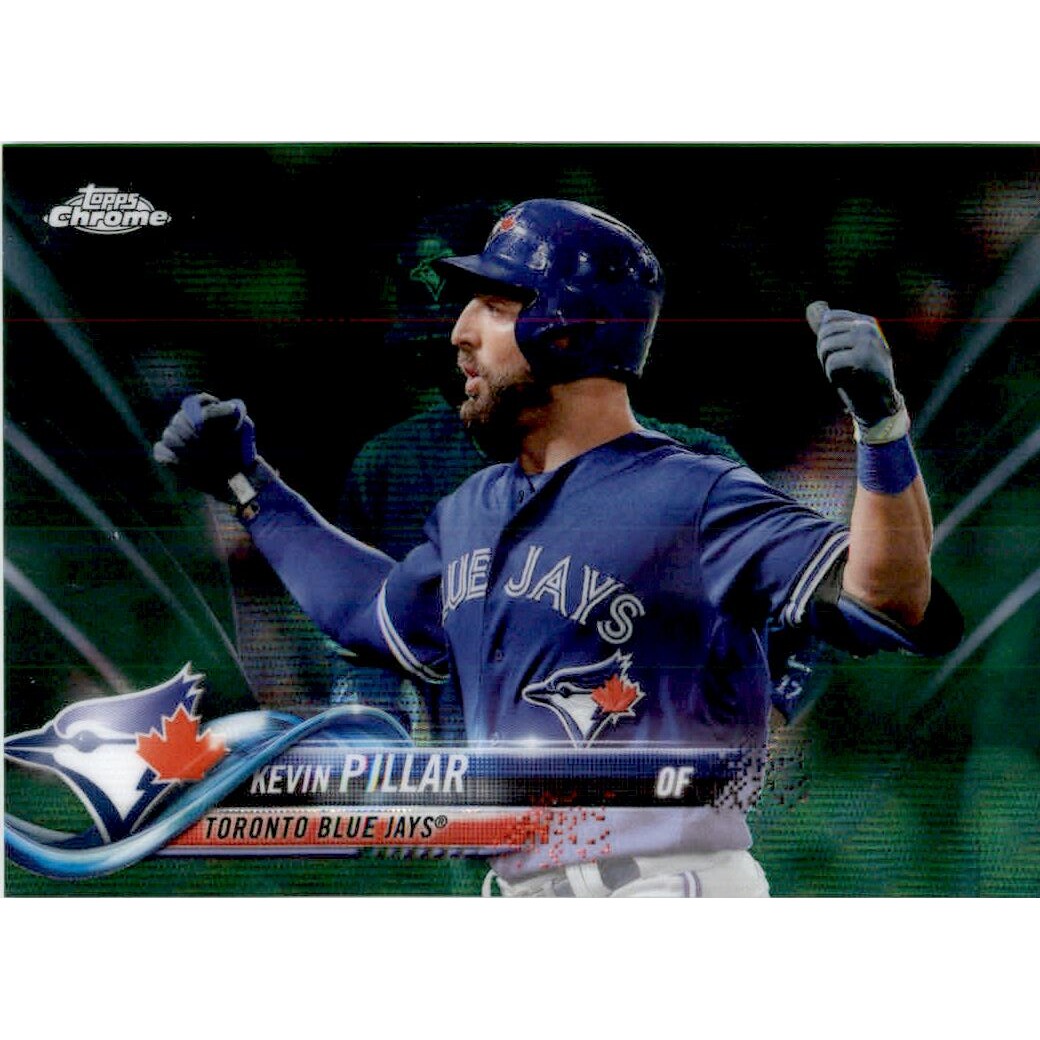 2018 Topps Chrome Green Wave Refractors #11 Kevin Pillar