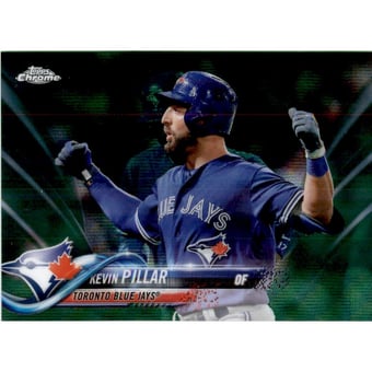 2018 Topps Chrome Green Wave Refractors #11 Kevin Pillar