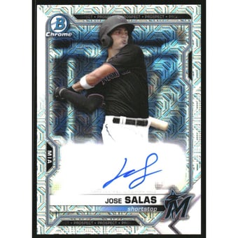 2021 Bowman Chrome Mega Box Prospect Autograph Refractors #BMAJS Jose Salas