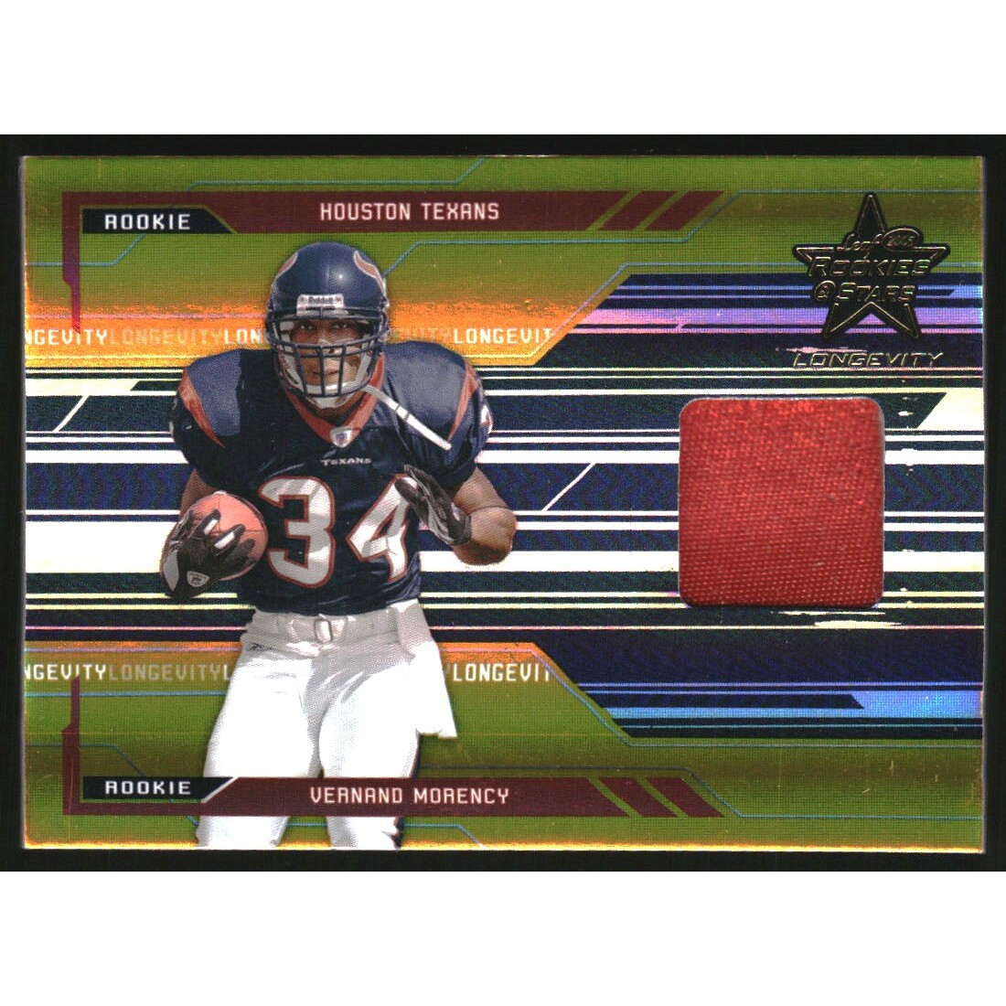 2005 Leaf Rookies and Stars Longevity Gold #278 Vernand Morency JSY