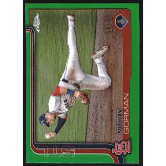 2025 Topps Chrome Green Refractors #80 Nolan Gorman