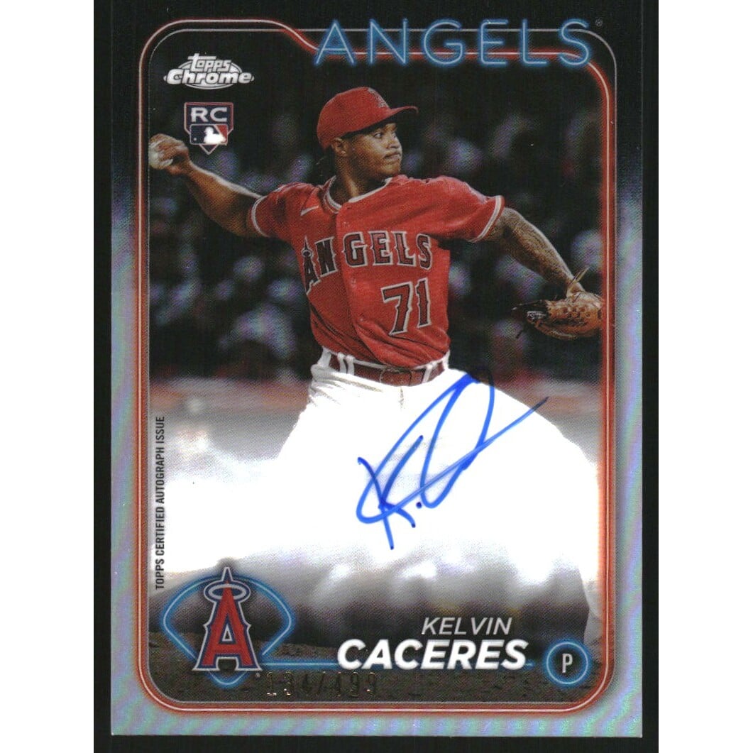 2024 Topps Chrome Rookie Autographs Refractors #RAKC Kelvin Caceres. rookie card picture
