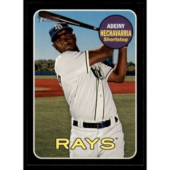 2018 Topps Heritage Black Border #552 Adeiny Hechavarria
