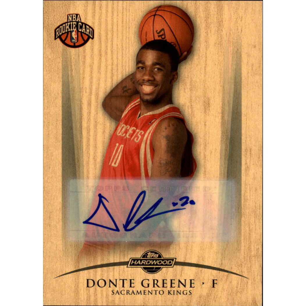 2008-09 Topps Hardwood Rookie Autographs #123 Donte Greene 2008-09 Topps Hardwood Rookie Autographs #123 Donte Greene