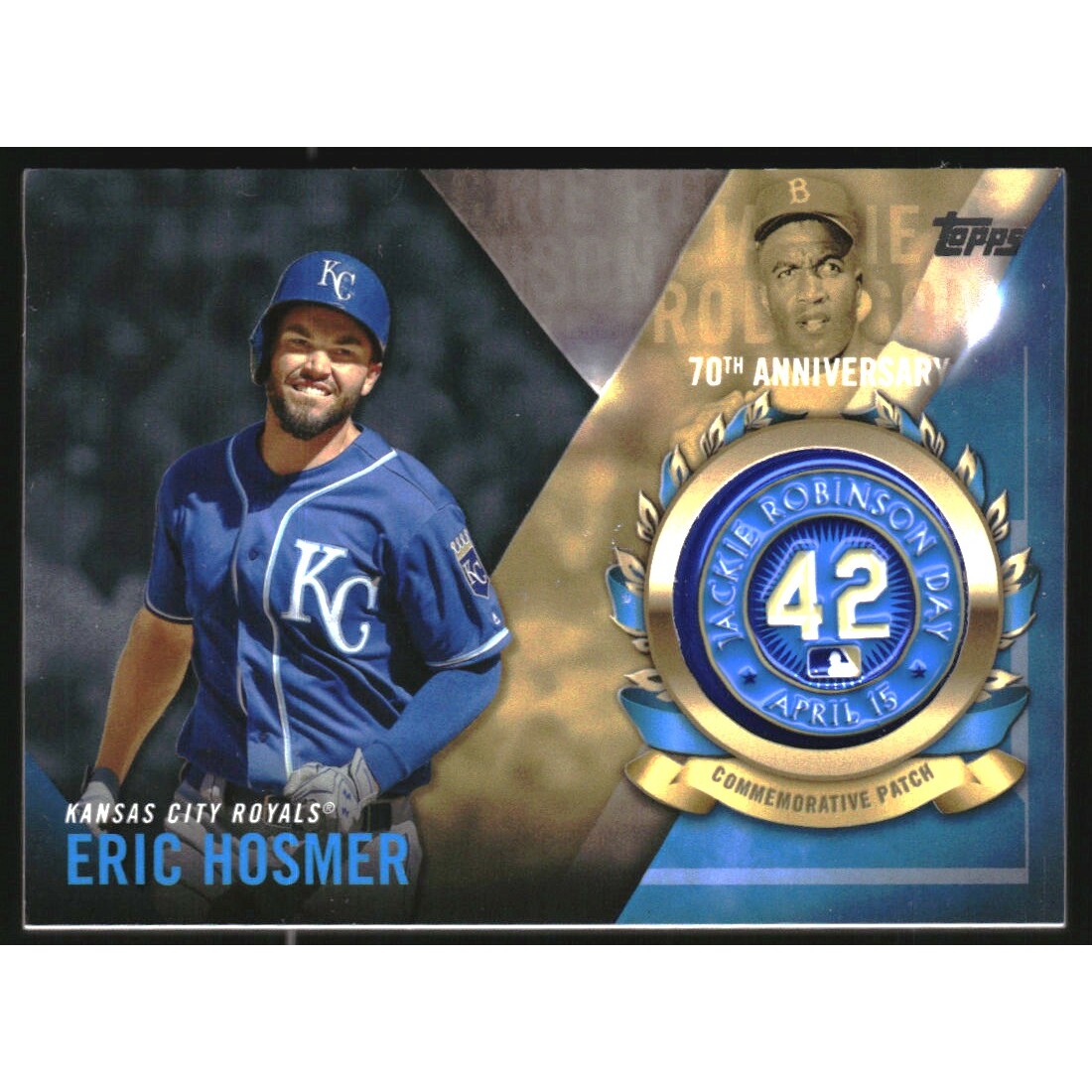 2017 Topps Jackie Robinson Logo Patch #JRPCEH Eric Hosmer
