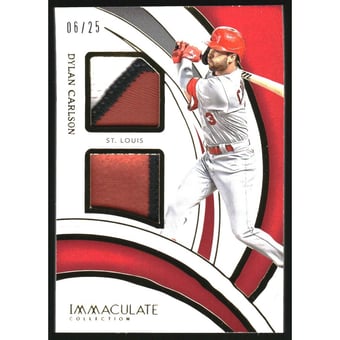 2022 Immaculate Collection Immaculate Materials Duals Prime #16 Dylan Carlson/25