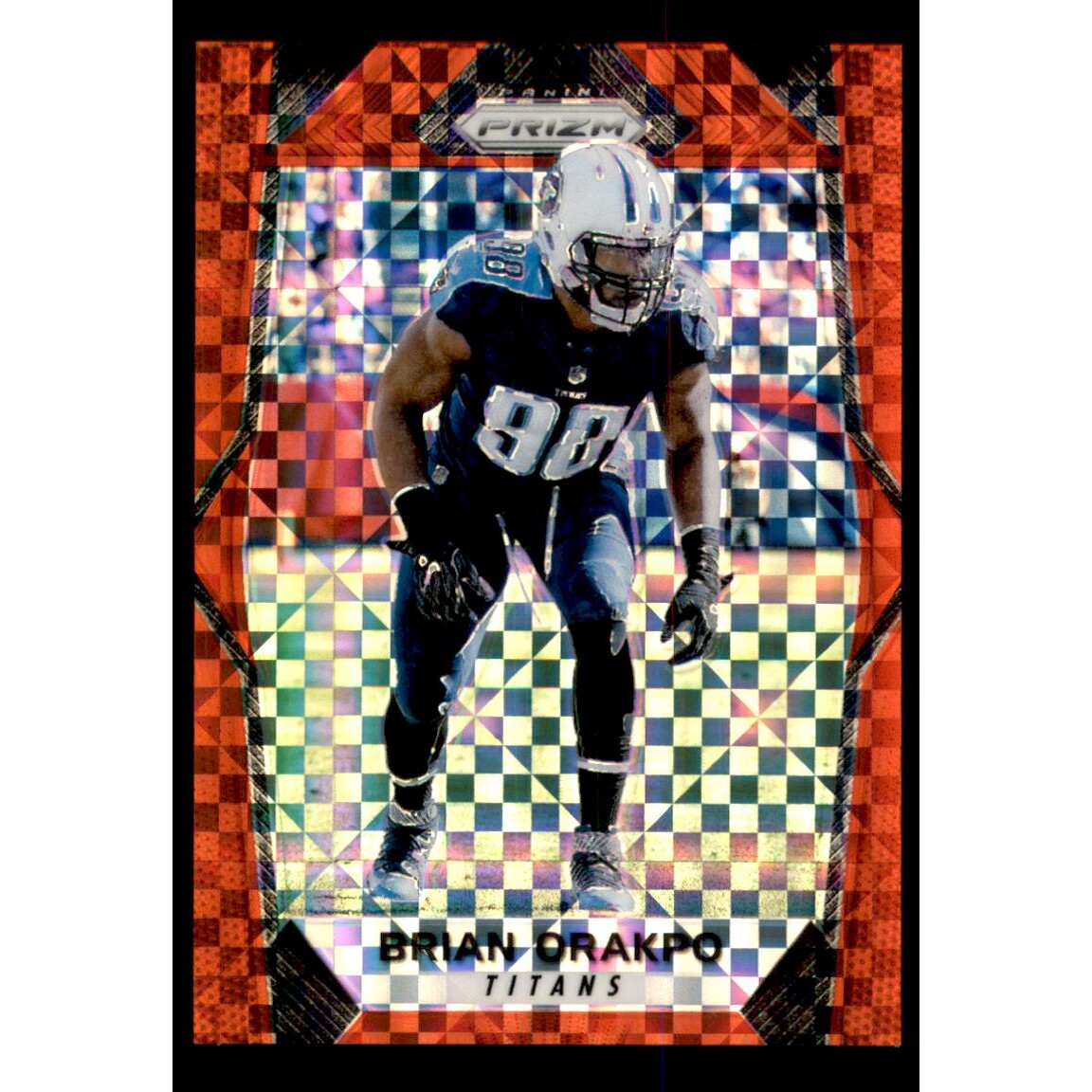 2017 Panini Prizm Prizms Red Power #128 Brian Orakpo. rookie card picture