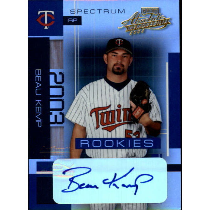 2003 Absolute Memorabilia Spectrum Signatures #158 Beau Kemp ROO/250 2003 Absolute Memorabilia Spectrum Signatures #158 Beau Kemp ROO/250