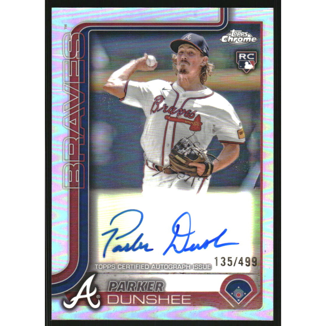 2025 Topps Chrome Rookie Autographs Refractors #RAPAD Parker Dunshee