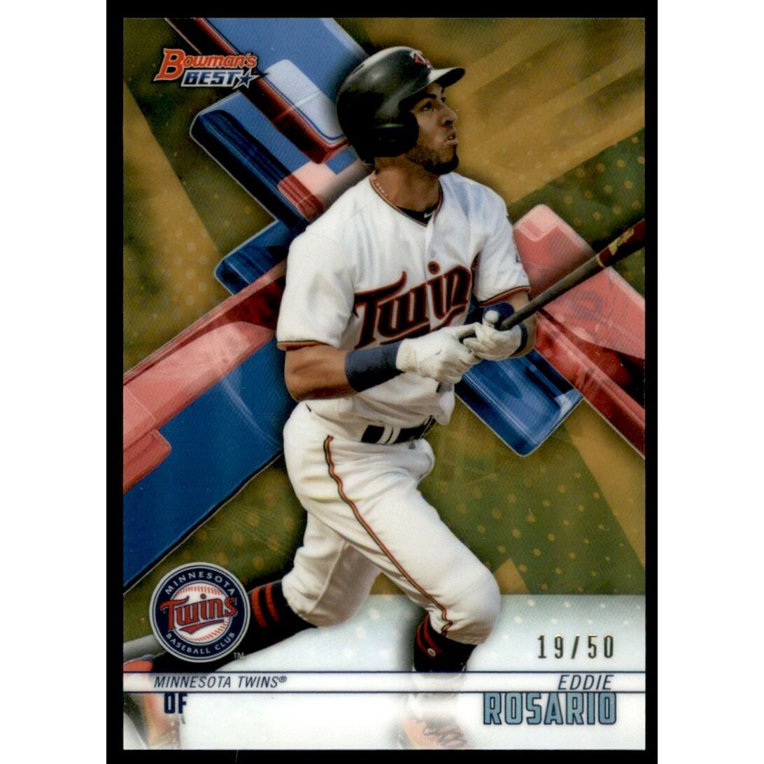 2018 Bowman's Best Gold Refractors #43 Eddie Rosario. rookie card picture