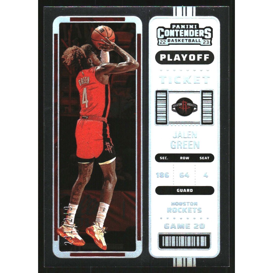 2022-23 Panini Contenders Playoff Ticket #70 Jalen Green