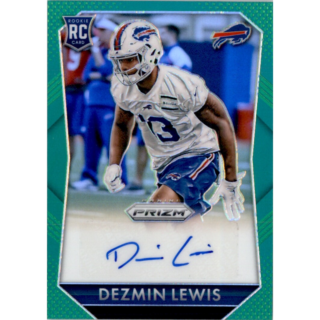 2015 Panini Prizm Rookie Autographs Prizms Green #RSDL Dezmin Lewis/99