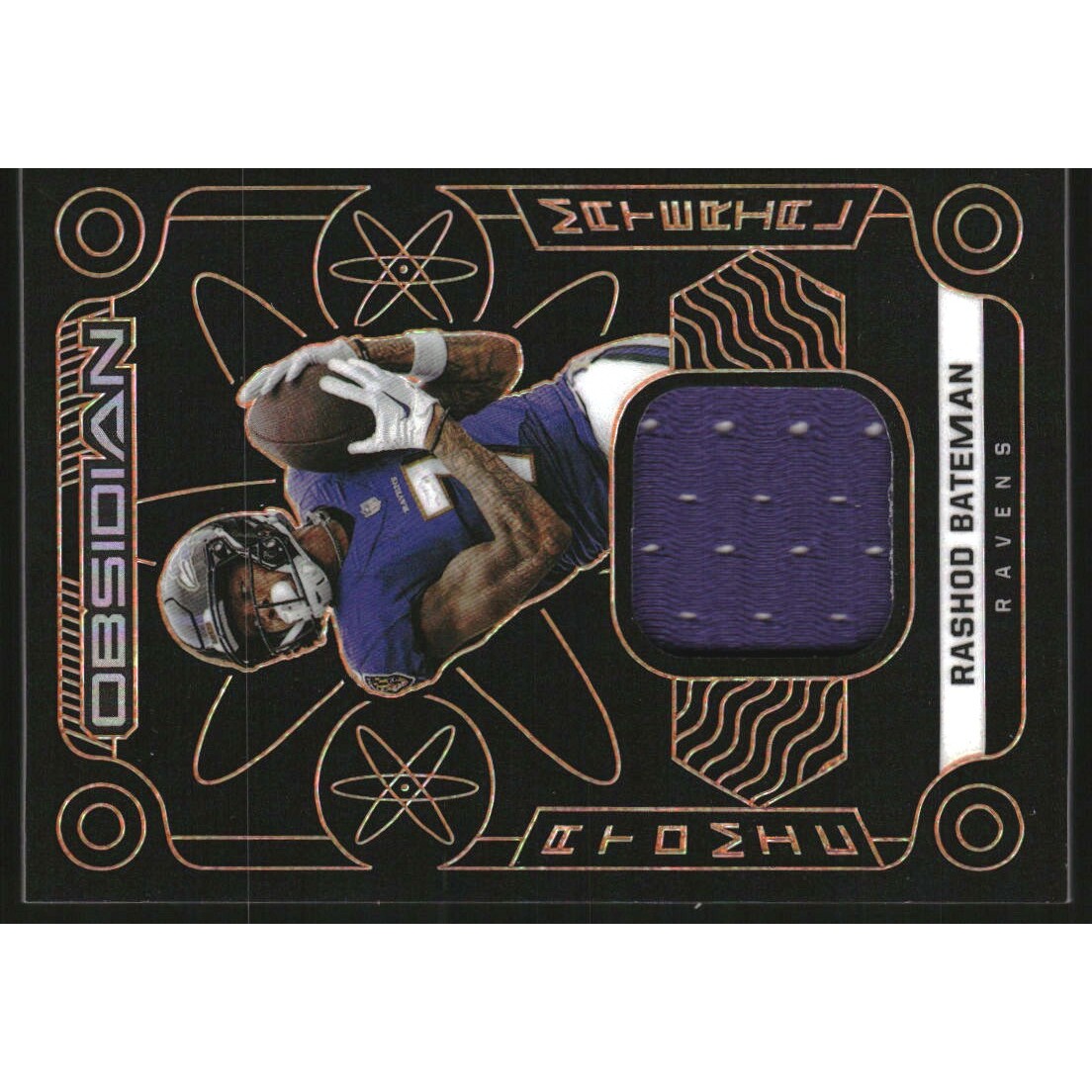 2022 Panini Obsidian Atomic Materials Electric Etch Orange #16 Rashod Bateman