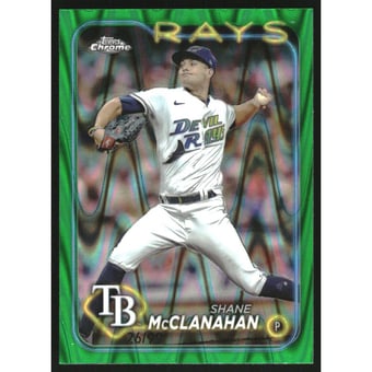 2024 Topps Chrome Green RayWave Refractors #135 Shane McClanahan