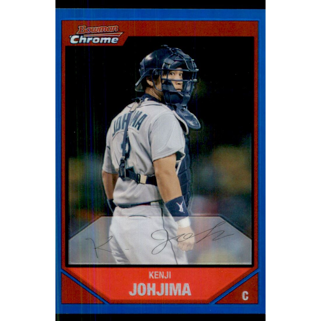 2007 Bowman Chrome Blue Refractors #16 Kenji Johjima. rookie card picture