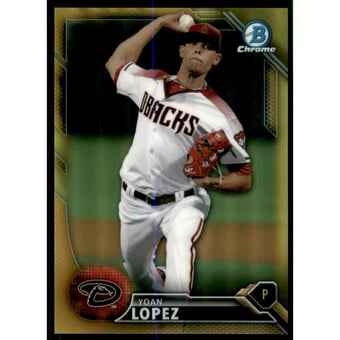 2016 Bowman Chrome Prospects Gold Refractors #BCP144 Yoan Lopez