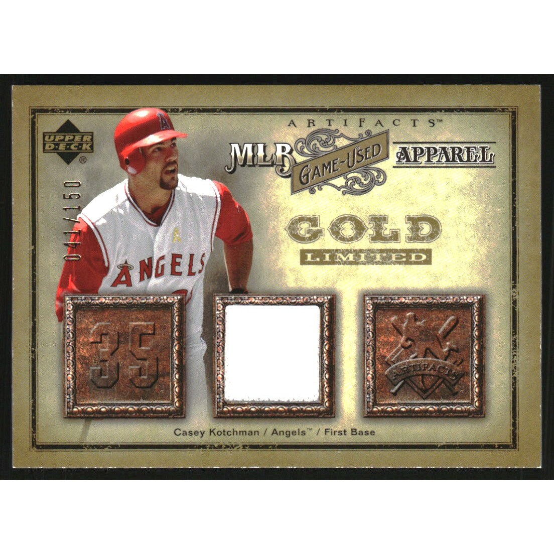 2006 Artifacts MLB Game-Used Apparel Gold Limited #CK Casey Kotchman Jsy/150