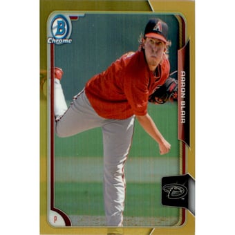 2015 Bowman Chrome Prospects Gold Refractors #BCP76 Aaron Blair
