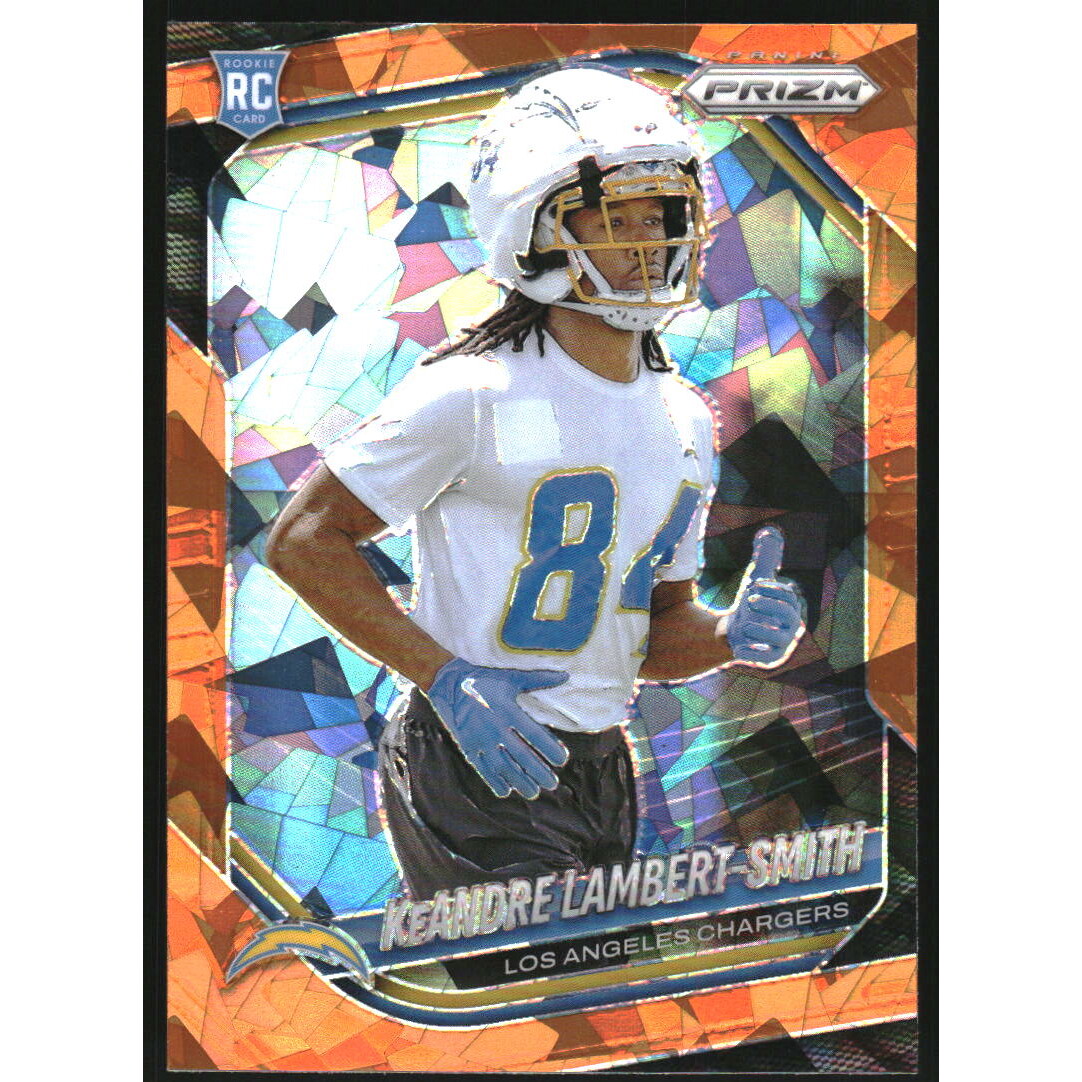 2025 Panini Prizm Prizms Orange Ice #349 KeAndre Lambert-Smith